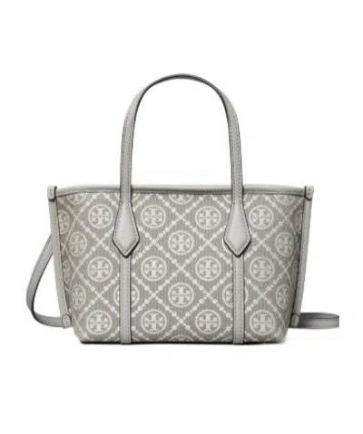 Tory Burch T Monogram Perry Mini Tote In Gray