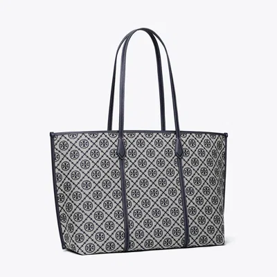 Tory Burch T Monogram Perry Tote In Blue