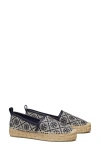 Tory Burch Women's Monogram Platform Espadrille Flats In Navy Jacquard/perfect Navy