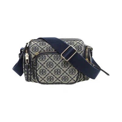 Pre-owned Tory Burch T Monogram Pocket Crossbody 'navy' | Blue | Women's Size Onesize