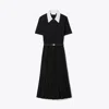 Tory Burch T Monogram Pointelle Pleated Dress