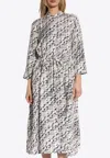 Tory Burch T Monogram Print Midi Shirt Dress