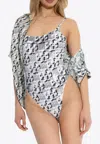 Tory Burch T Monogram Print One-piece Swimsuit