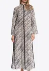 Tory Burch T Monogram Prismatic Maxi Kaftan Dress In Black