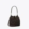 Tory Burch T Monogram Raffia Bucket Bag