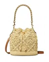 Tory Burch T Monogram Raffia Bucket Bag