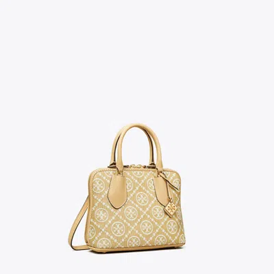 Tory Burch T Monogram Raffia Mini Swing Satchel In Natural