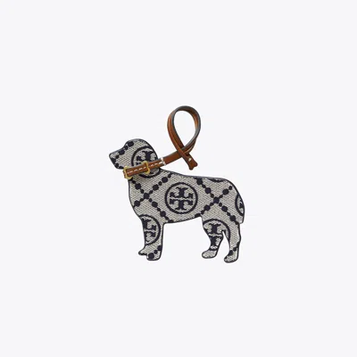 Tory Burch T Monogram Retriever Bag Charm In Blue
