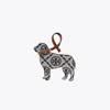 Tory Burch T Monogram Retriever Key Fob In Tory Navy