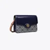 Tory Burch T Monogram Robinson Convertible Shoulder Bag In Tory Navy