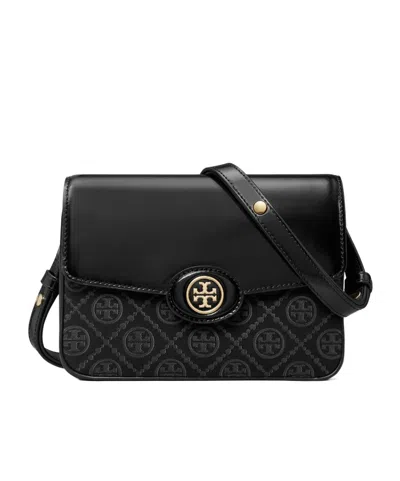 Tory Burch T Monogram Robinson Dual-purpose Shoulder Backpack In Black