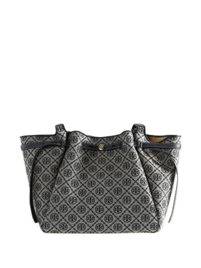 Tory Burch T Monogram Romy Tote In Gray