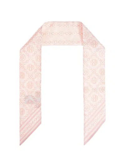 Tory Burch T-monogram Scarf In Black
