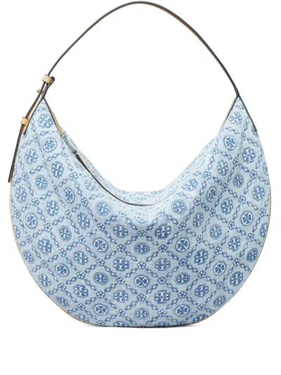 Tory Burch T Monogram Shoulder Bag In Blue