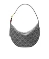 Tory Burch Balloon Small T Monogram Jacquard Shoulder Bag In Blue