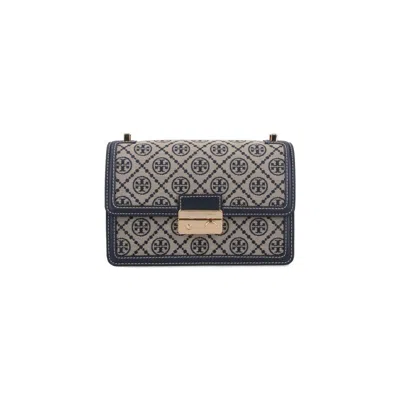 Tory Burch T Monogram Shoulder Bag In Blue