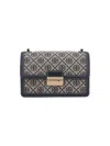 Tory Burch Shoulder Bag With Adjustable Strap And Gold-tone Hardware In Blue