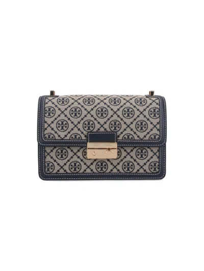 Tory Burch T Monogram Shoulder Bag In Blue