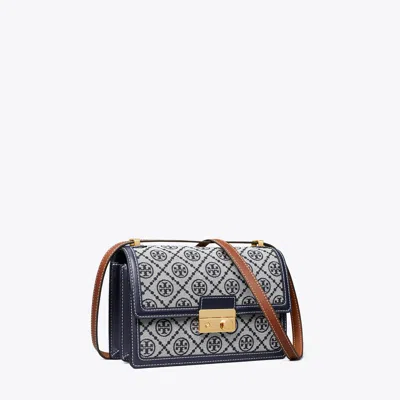 Tory Burch T Monogram Shoulder Bag In Tory Navy