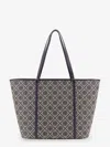 Tory Burch T-monogram Shoulder Bag With Internal Clutch In Gray