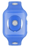 Tory Burch T Monogram Silicone Apple Watch® Watchband, 41mm In Blue