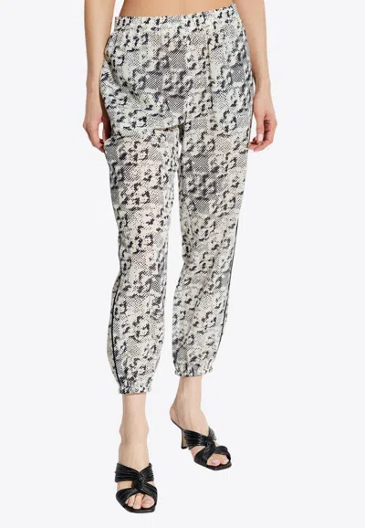 Tory Burch T Monogram Silk Beach Trousers