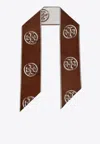 Tory Burch T Monogram Silk Ribbon Tie