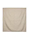 Tory Burch T Monogram Silk Scarf In Neutrals