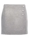 Tory Burch Mini T Monogram Skirt In Gray