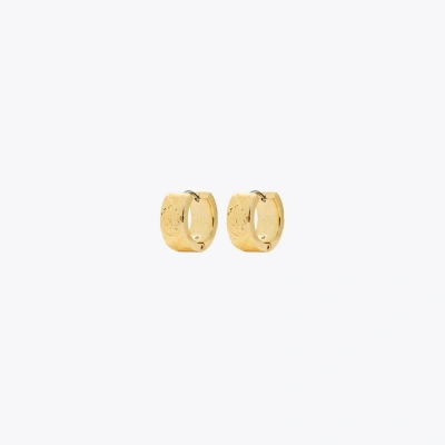 Tory Burch T Monogram Small Hoop Earring In Tory Gold