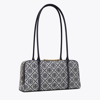 Tory Burch T Monogram Small Marshmallow Satchel In Tory Navy