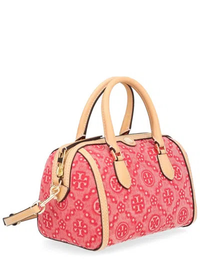 Tory Burch T Monogram Small Romy Shoulder Bag In Pink