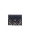 Tory Burch T Monogram Small Envelope Wallet In Blue