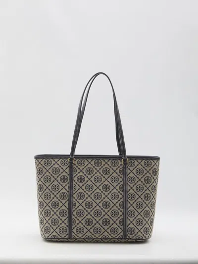 Tory Burch T Monogram Small Zip Tote Bag In Blue