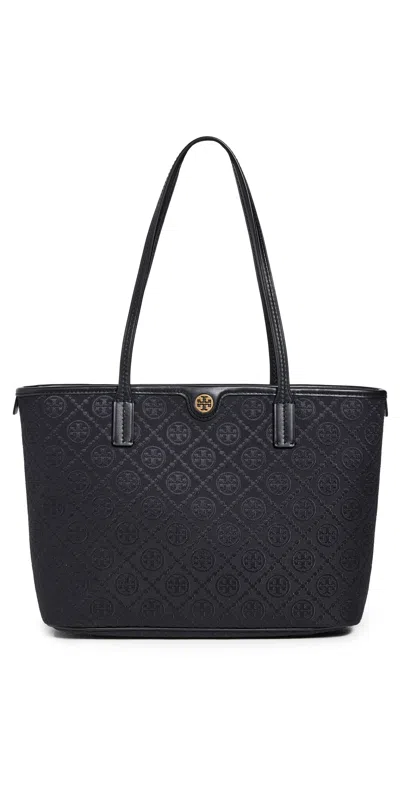 Tory Burch Small Tote Bag T Monogram In Black