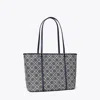 Tory Burch T Monogram Small Zip Tote In Tory Navy