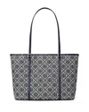 Tory Burch Small T Monogram Jacquard Tote In Tory Navy