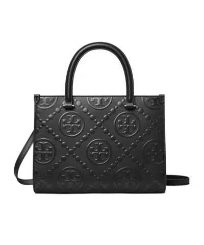 TORY BURCH TORY BURCH T MONOGRAM EMBOSSED TOTE BAG