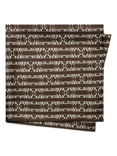 Tory Burch T Monogram Sublime Neckerchief In Brown