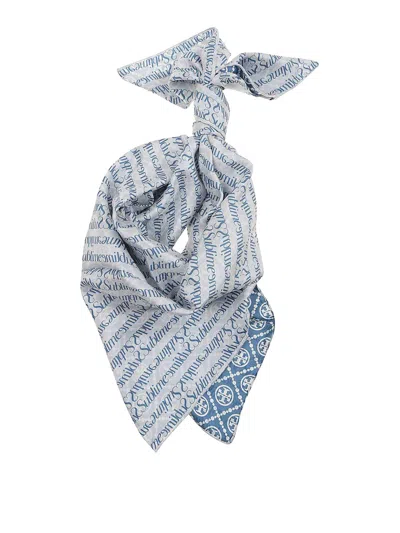 TORY BURCH T MONOGRAM SUBLIME SILK SCARF