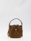 Tory Burch T Monogram Suede Bucket Bag