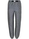 Tory Burch T Monogram Tech Jacquard Trousers In Blue
