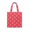 Tory Burch T Monogram Terry-cloth Tote Bag In Red