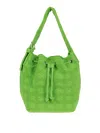 Tory Burch Textured Fabric Shoulder Bags With Adjustable Strap In Green