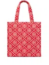 Tory Burch Terry Monogram Cotton Tote Bag In Red