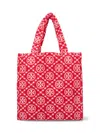 Tory Burch T-monogram' Terrycloth Tote Bag – Red