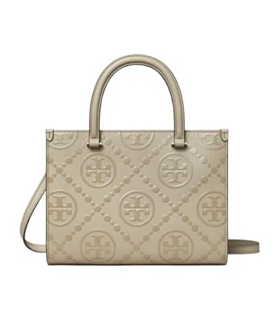 TORY BURCH TORY BURCH T MONOGRAM EMBOSSED TOTE BAG