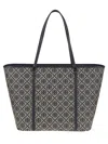 Tory Burch Geometric Patterned Shopper Bag With Sturdy Handles In Blue