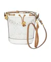 TORY BURCH T MONOGRAM TRANSPARENT BUCKET BAG