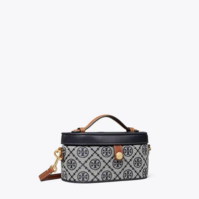 Tory Burch T Monogram Vanity Case In Tory Navy